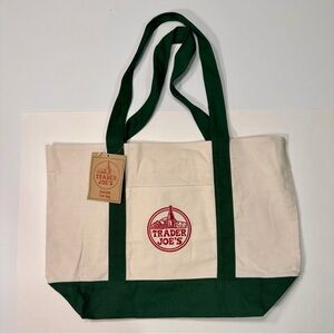 Trader Joe's - Limited Edition Green Large Canvas Tote Bag